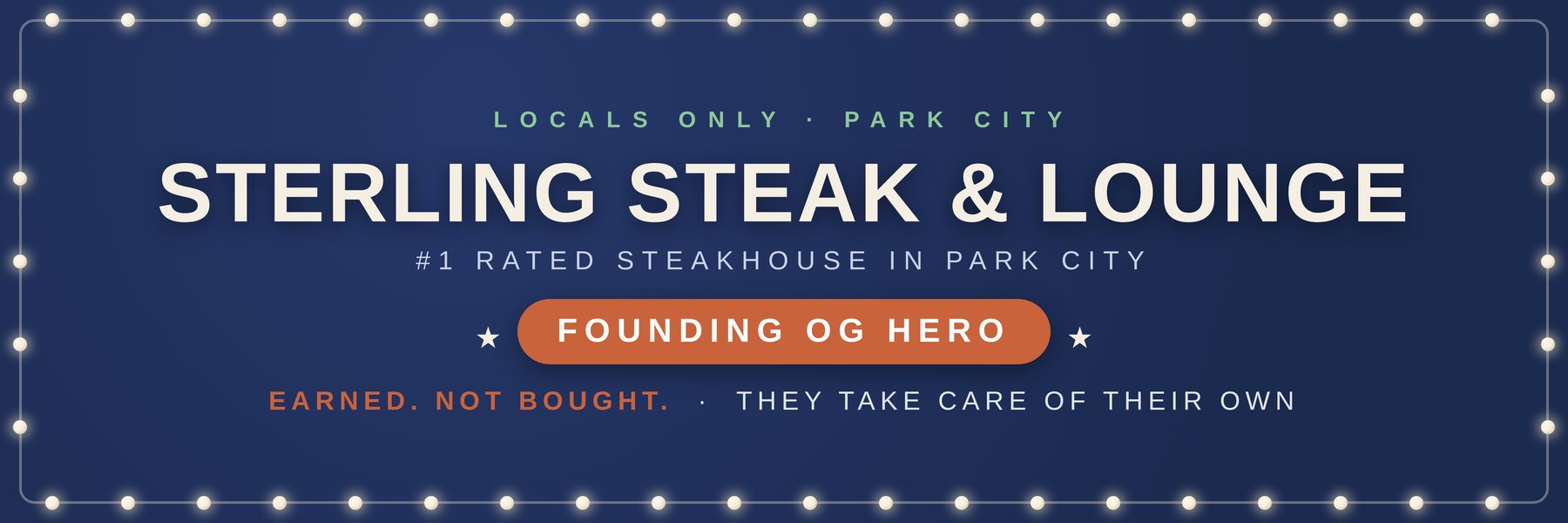 Sterling Steak & Lounge — Founding OG Hero of Locals Only Park City